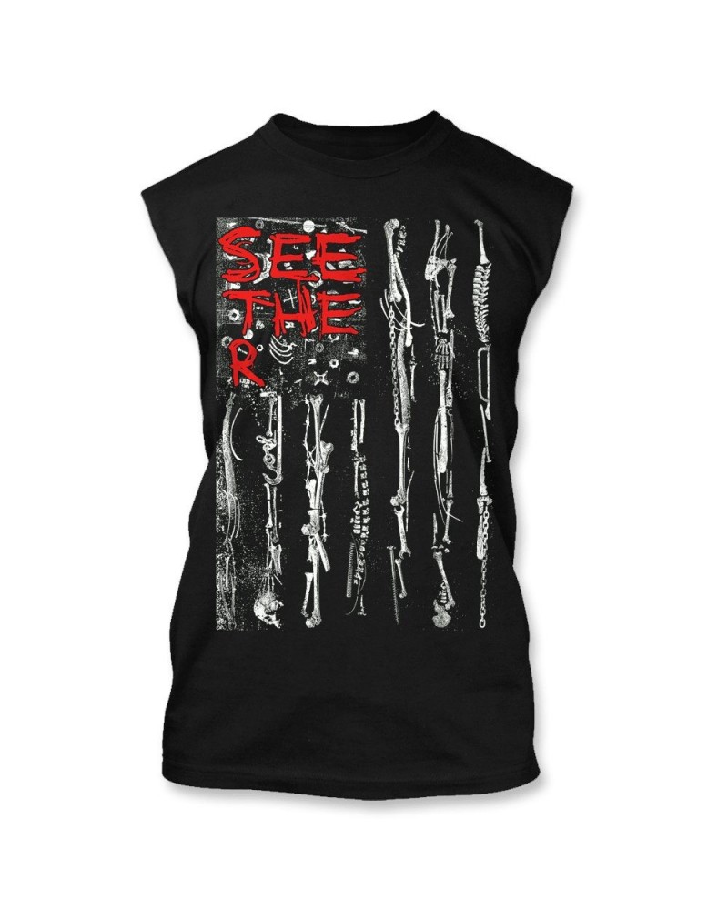 Seether Bone Flag Muscle Tank - Men's $11.50 Shirts