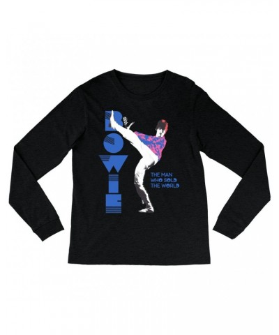 David Bowie Long Sleeve Shirt | The Man Who Sold The World Pastel Design Shirt $14.98 Shirts