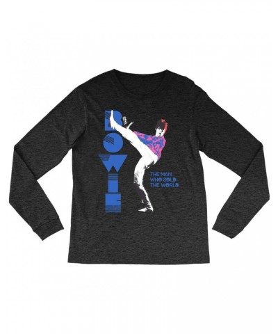 David Bowie Long Sleeve Shirt | The Man Who Sold The World Pastel Design Shirt $14.98 Shirts