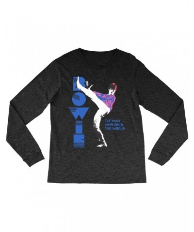 David Bowie Long Sleeve Shirt | The Man Who Sold The World Pastel Design Shirt $14.98 Shirts