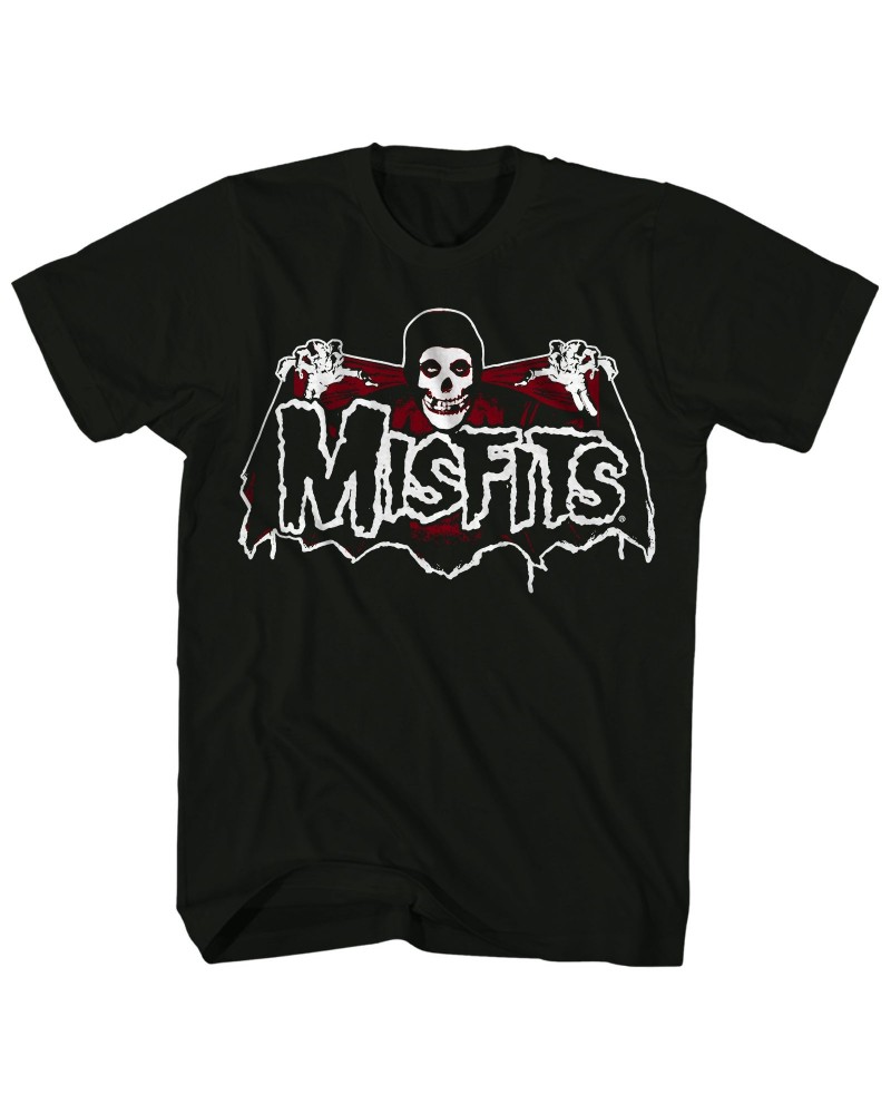 Misfits T-Shirt | Batfiend Skull And Wings Logo Shirt $3.59 Shirts