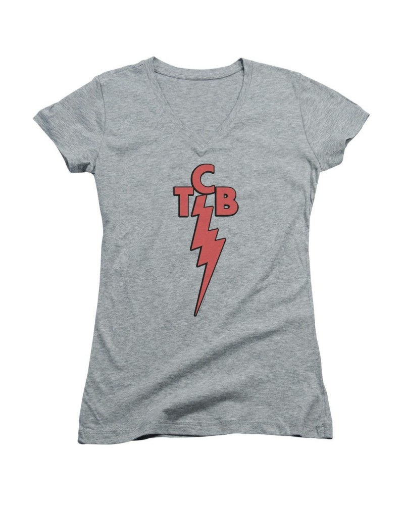 Elvis Presley Junior's V-Neck Shirt | TCB Junior's Tee $8.64 Shirts