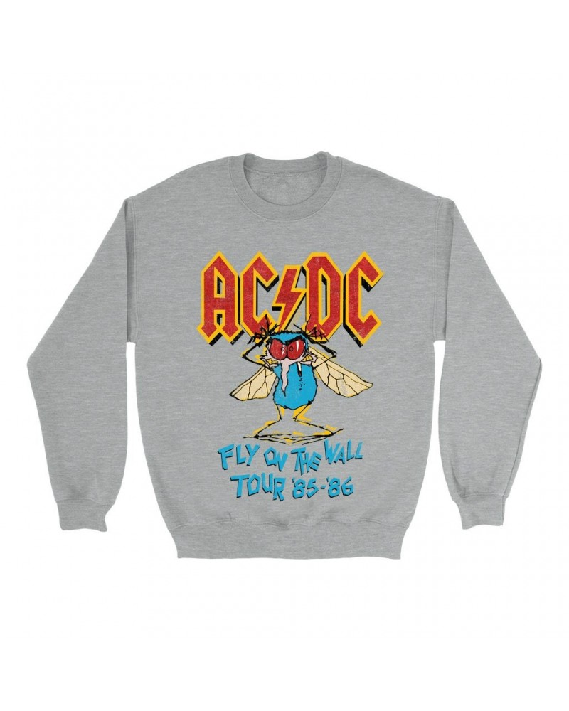 AC/DC Sweatshirt | Fly On The Wall Tour 1985-1986 Sweatshirt $11.18 Sweatshirts