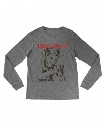 David Bowie Heather Long Sleeve Shirt | Isolar 2 1978 Concert Poster Shirt $12.88 Shirts