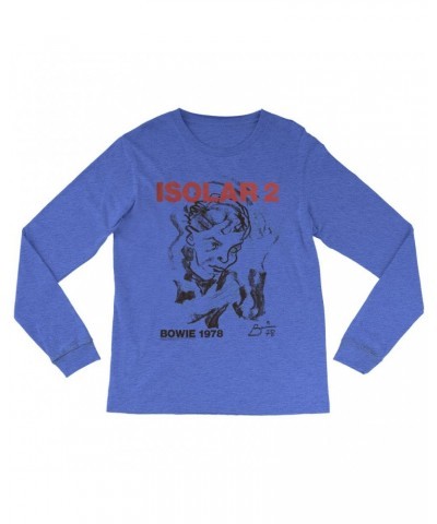 David Bowie Heather Long Sleeve Shirt | Isolar 2 1978 Concert Poster Shirt $12.88 Shirts