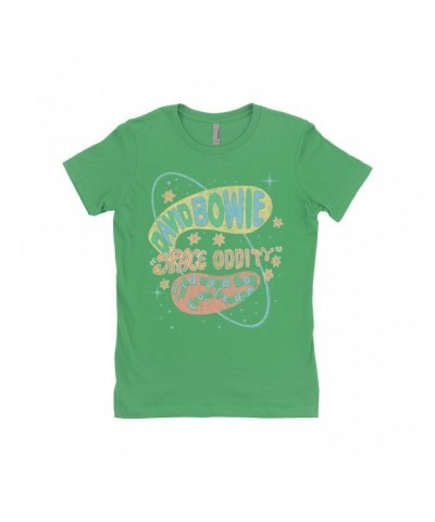 David Bowie Ladies' Boyfriend T-Shirt | Pastel Space Oddity Distressed Shirt $7.49 Shirts