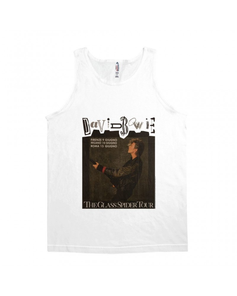 David Bowie Unisex Tank Top | The Glass Spider European Tour Shirt $10.73 Shirts
