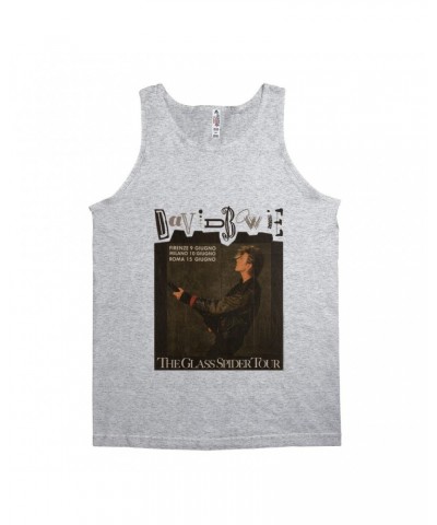 David Bowie Unisex Tank Top | The Glass Spider European Tour Shirt $10.73 Shirts