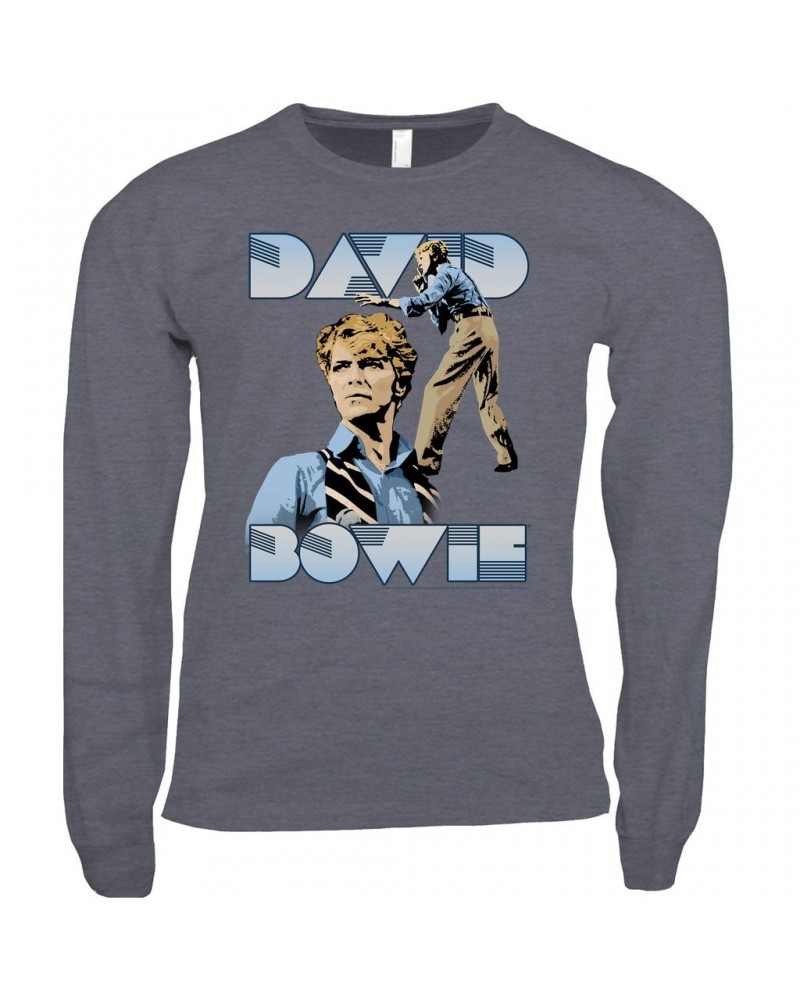 David Bowie Long Sleeve Shirt | 1983 Concert On Stage Shirt $14.68 Shirts