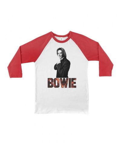 David Bowie 3/4 Sleeve Baseball Tee | Bowie Tie Dye Photo Shirt $9.88 Shirts