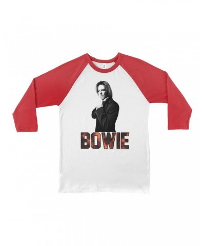 David Bowie 3/4 Sleeve Baseball Tee | Bowie Tie Dye Photo Shirt $9.88 Shirts