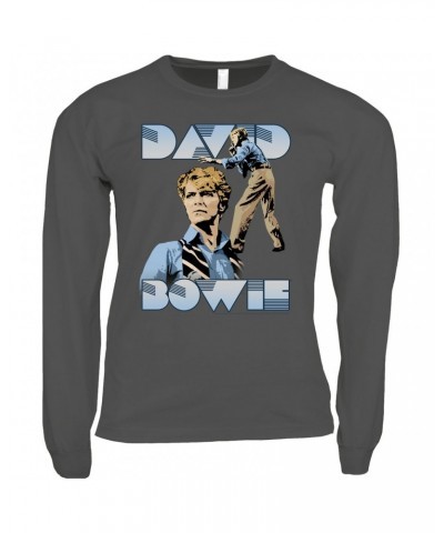 David Bowie Long Sleeve Shirt | 1983 Concert On Stage Shirt $14.68 Shirts