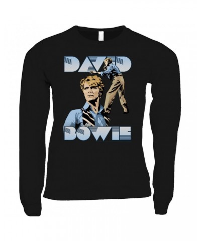 David Bowie Long Sleeve Shirt | 1983 Concert On Stage Shirt $14.68 Shirts