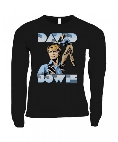 David Bowie Long Sleeve Shirt | 1983 Concert On Stage Shirt $14.68 Shirts