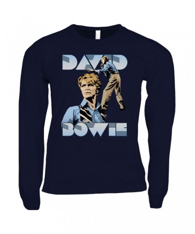David Bowie Long Sleeve Shirt | 1983 Concert On Stage Shirt $14.68 Shirts