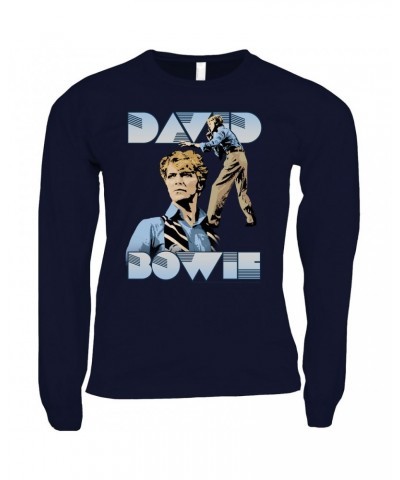 David Bowie Long Sleeve Shirt | 1983 Concert On Stage Shirt $14.68 Shirts