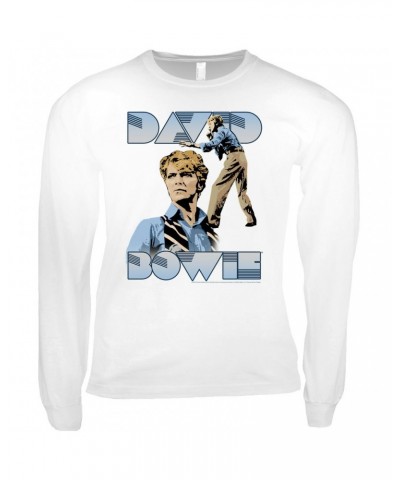 David Bowie Long Sleeve Shirt | 1983 Concert On Stage Shirt $14.68 Shirts
