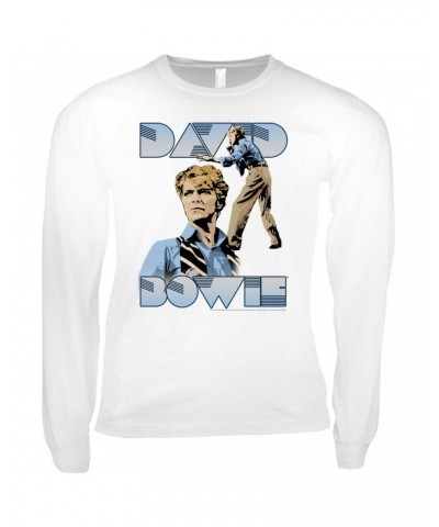 David Bowie Long Sleeve Shirt | 1983 Concert On Stage Shirt $14.68 Shirts