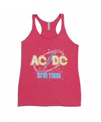 AC/DC Bold Colored Racerback Tank | LIVE 1978 Tour Design Shirt $12.16 Shirts