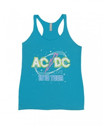 AC/DC Bold Colored Racerback Tank | LIVE 1978 Tour Design Shirt $12.16 Shirts
