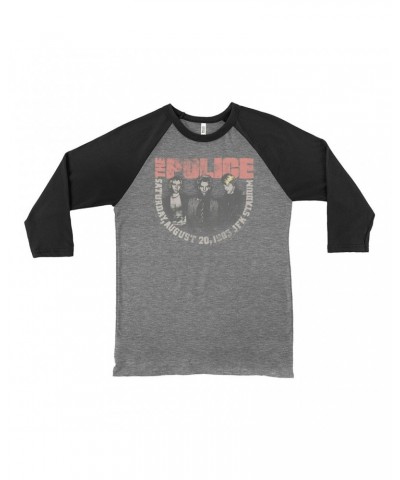 The Police 3/4 Sleeve Baseball Tee | JFK Statium 1983 Concert Distressed Shirt $10.18 Shirts