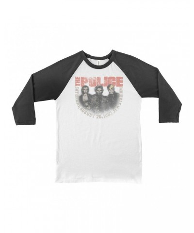 The Police 3/4 Sleeve Baseball Tee | JFK Statium 1983 Concert Distressed Shirt $10.18 Shirts