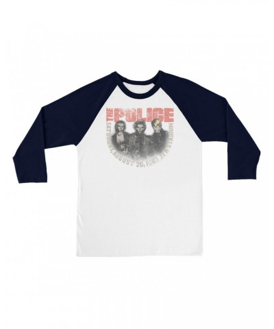 The Police 3/4 Sleeve Baseball Tee | JFK Statium 1983 Concert Distressed Shirt $10.18 Shirts