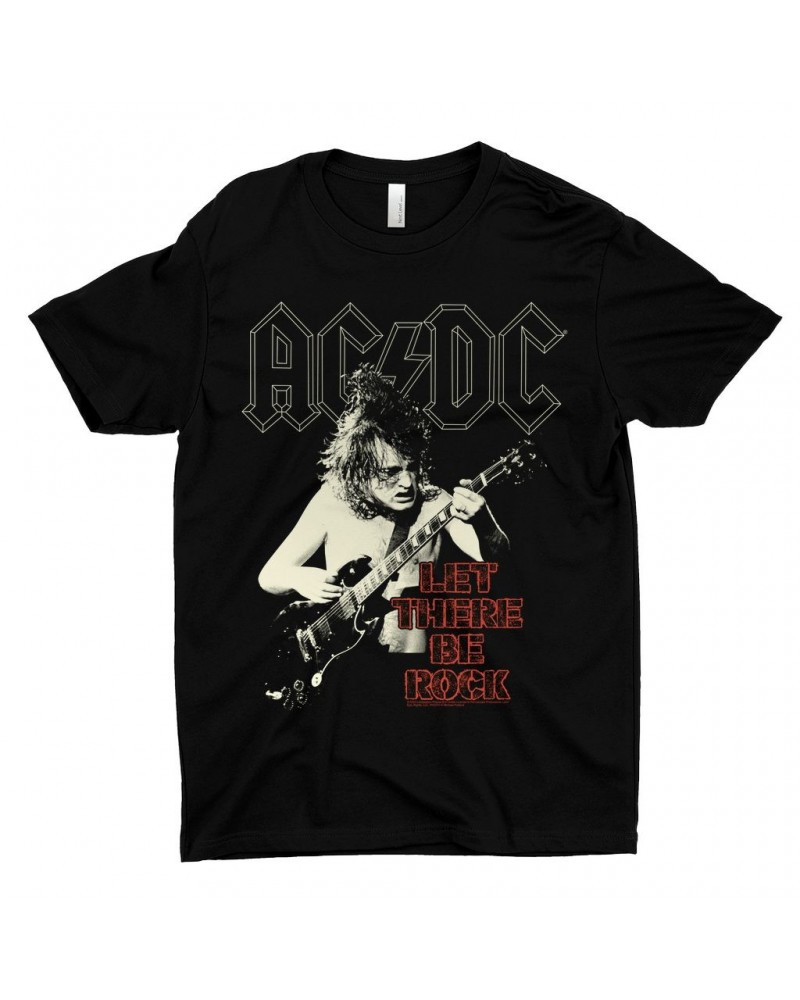 AC/DC T-Shirt | Angus Young Let There Be Rock Distressed Shirt $9.73 Shirts