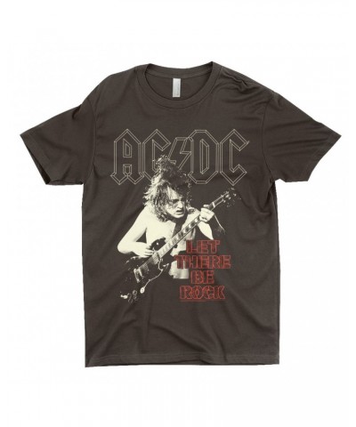 AC/DC T-Shirt | Angus Young Let There Be Rock Distressed Shirt $9.73 Shirts