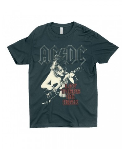AC/DC T-Shirt | Angus Young Let There Be Rock Distressed Shirt $9.73 Shirts