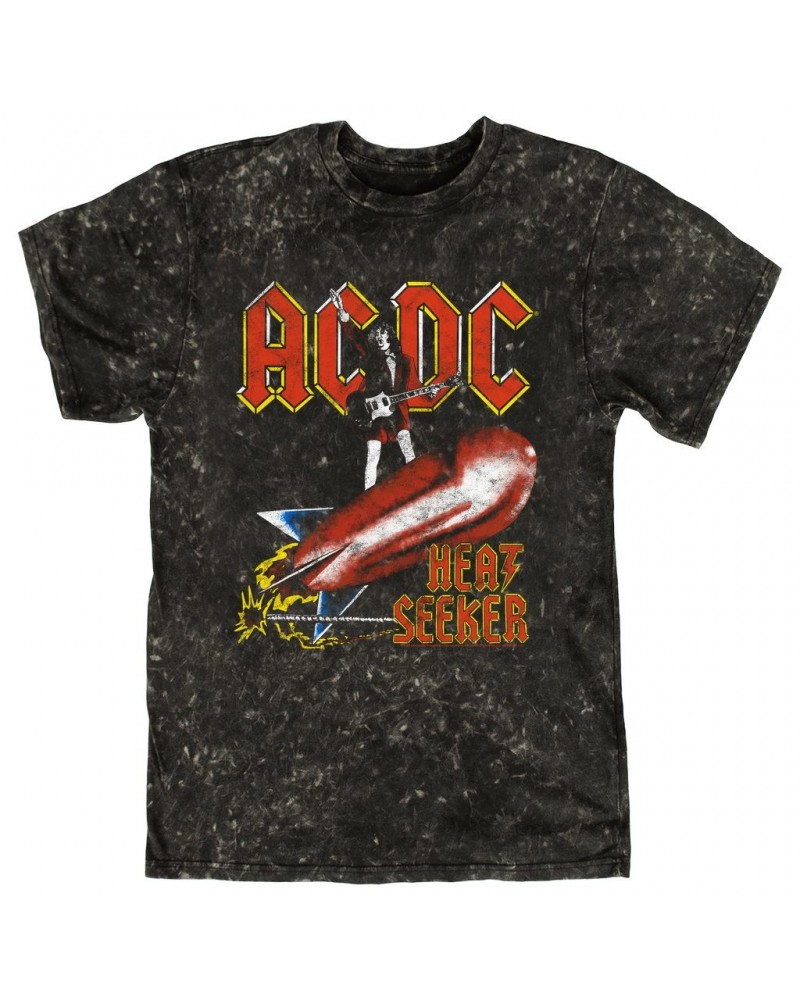 AC/DC T-shirt | Heat Seeker Album Design Mineral Wash Shirt $14.38 Shirts