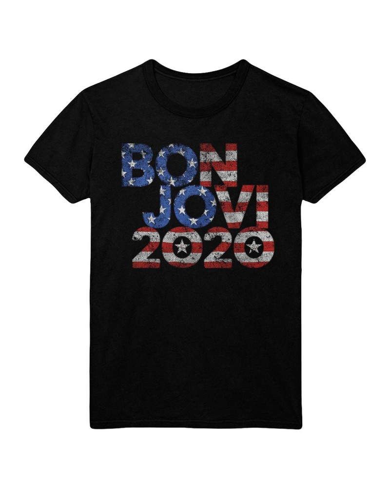Bon Jovi 2020 Stars & Stripes Black Tee $12.00 Shirts